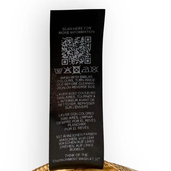 Asos Women's Faux Leather Crock Print Pant Size 12 Tan Nude Straight Leg Vegan - Picture 8 of 10